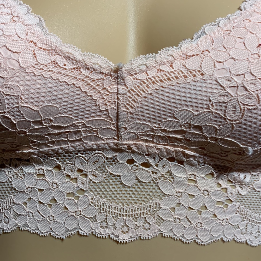 Forever21 Lace Bralette Bra Peach M - Picture 2 of 15
